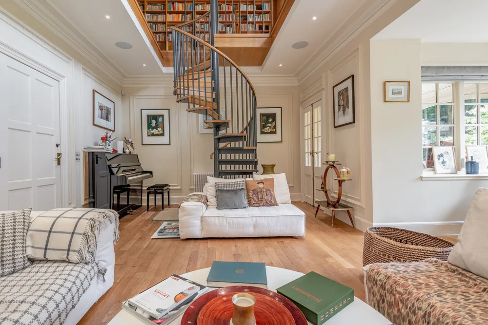 West House stairs view